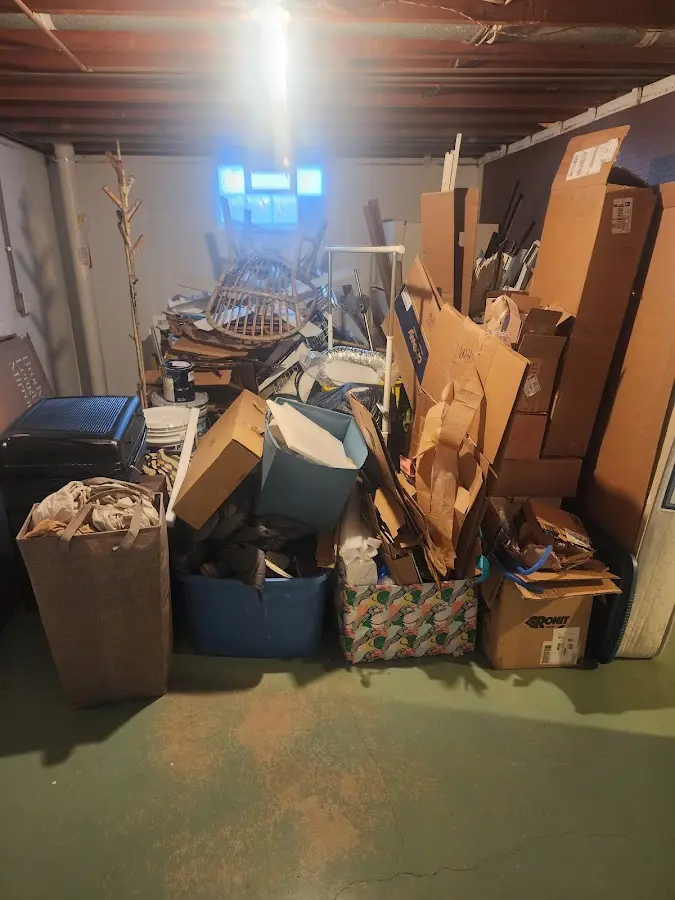 Roll-off dumpster container at job site for 4 Yard Dumpster Rental in Philipstown